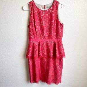 Eliza J preplum lace eyelet sheath dress size 8